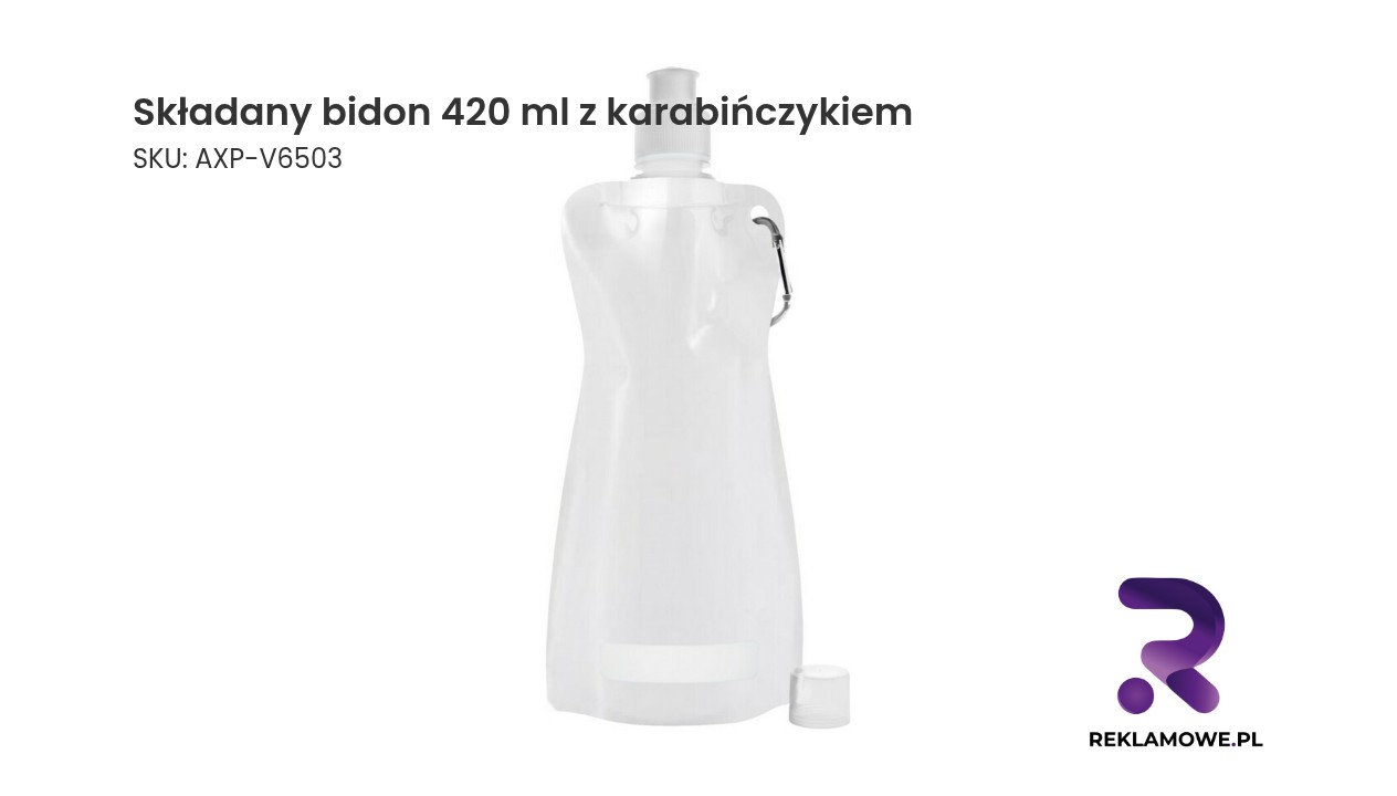 Składany bidon 420 ml z karabińczykiem
