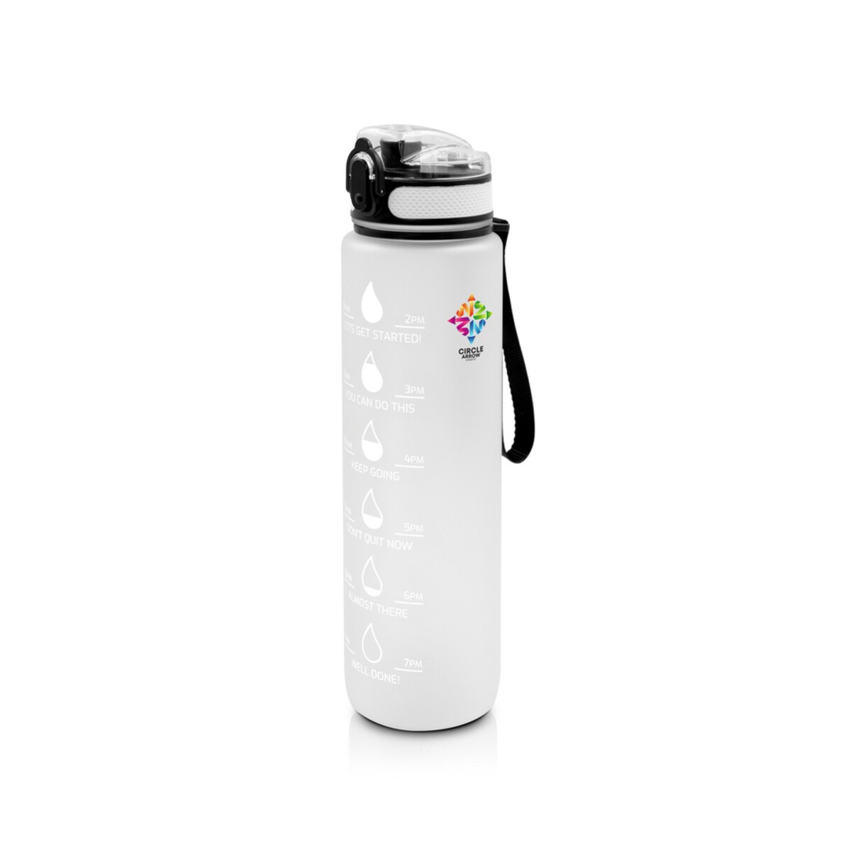 Butelka sportowa 1000 ml z miarką motywacyjną | Bennie V2245-02_ILG01