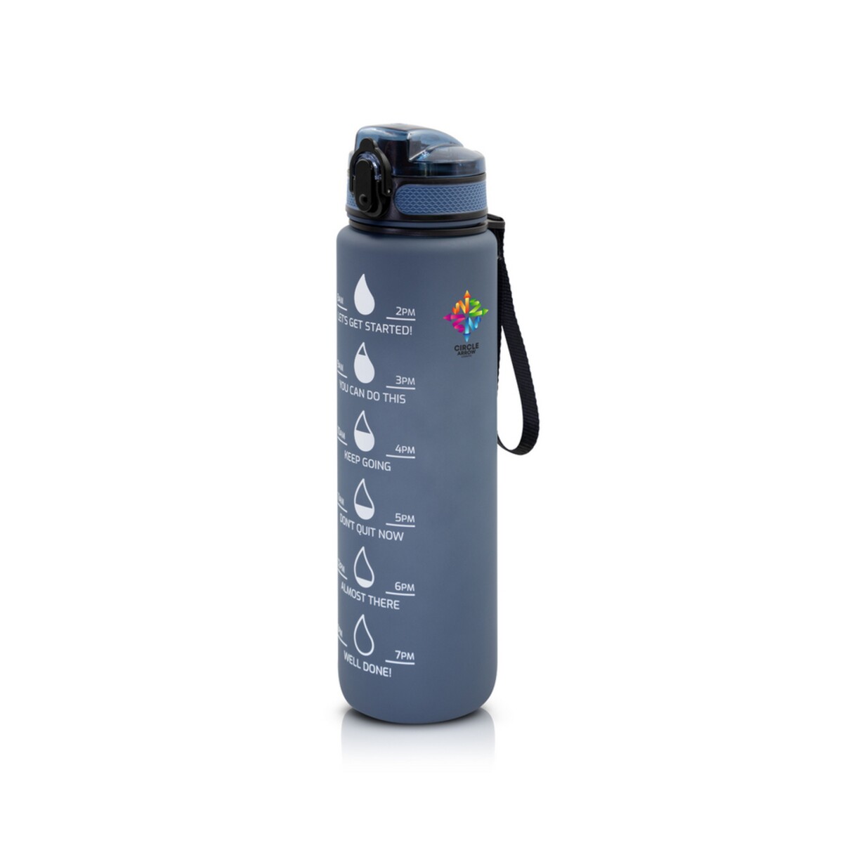 Butelka sportowa 1000 ml z miarką motywacyjną | Bennie V2245-02_ILG01