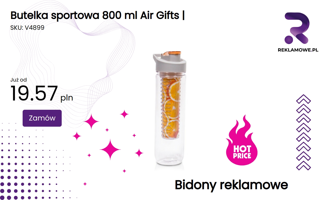 Butelka sportowa 800 ml marki Air Gifts