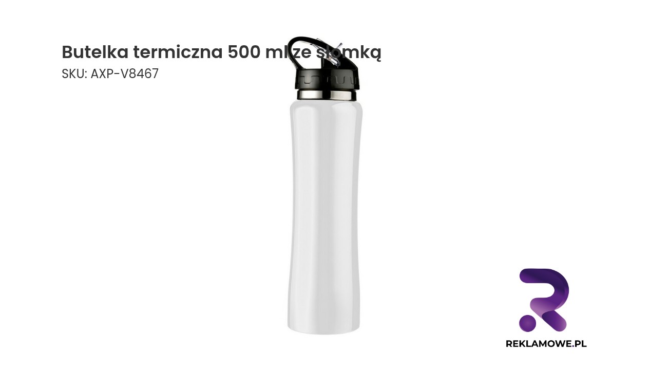 Butelka termiczna 500 ml ze słomką Butelka termiczna 500 ml ze słomką – praktyczna butelka na napoje